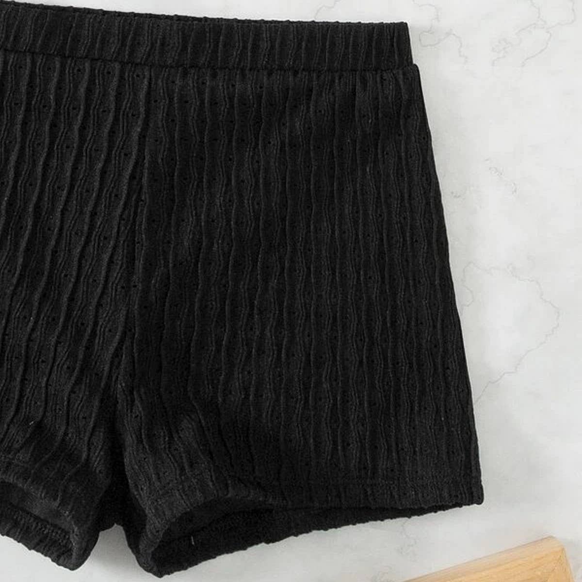 HIGH WAIST BIKINI SET SLIMMING SOLID COLOR SWIMSUIT_CWMW0155