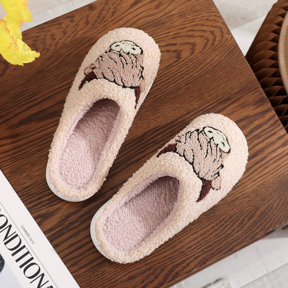 CHRISTMAS HOT SELLING ANIMAL PRINT COTTON SLIPPERS_CWSHS0870