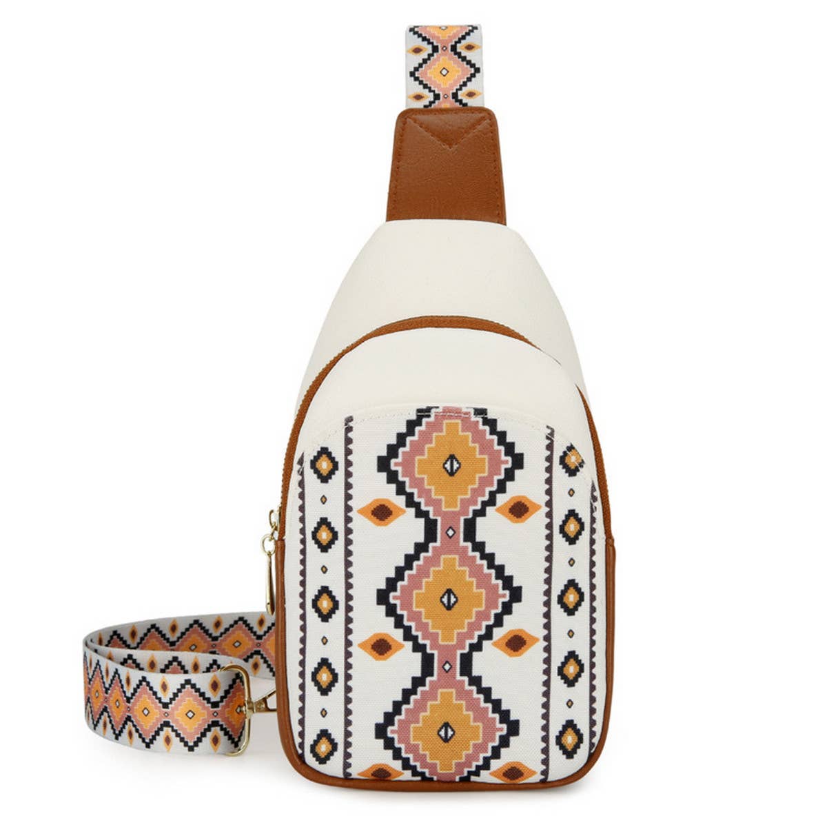 BOHEMIAN LARGE CAPACITY PLAID CROSSBODY BAG_CWAB2697