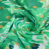 FLORAL PRINTED SATIN SCARF ELEGANT BEACH SHAWL_CWASC0683