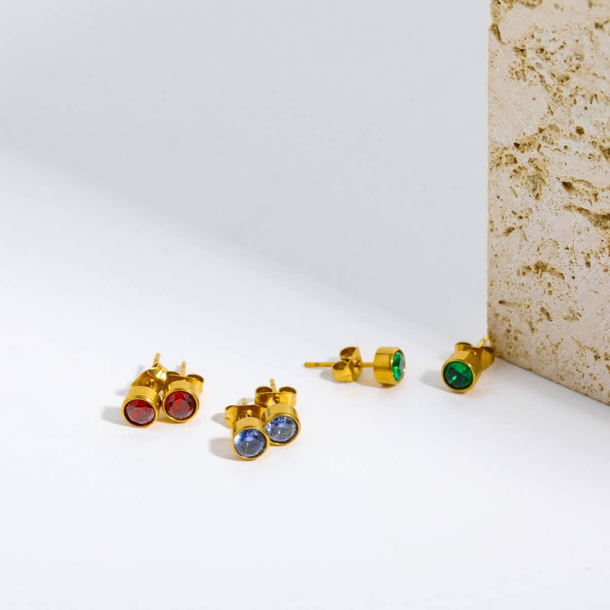 Twelve Zodiac Sign Earrings Zircon Fashion