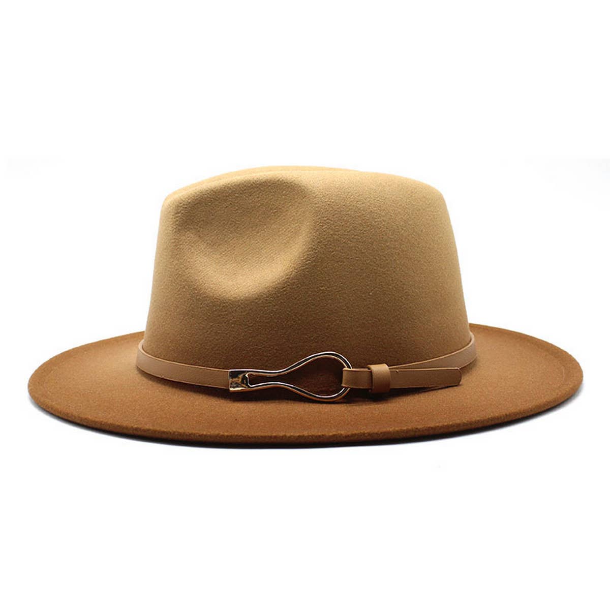 FASHION GRADIENT TWO COLOR THICK FELT HAT JAZZ HAT_CWAH0817