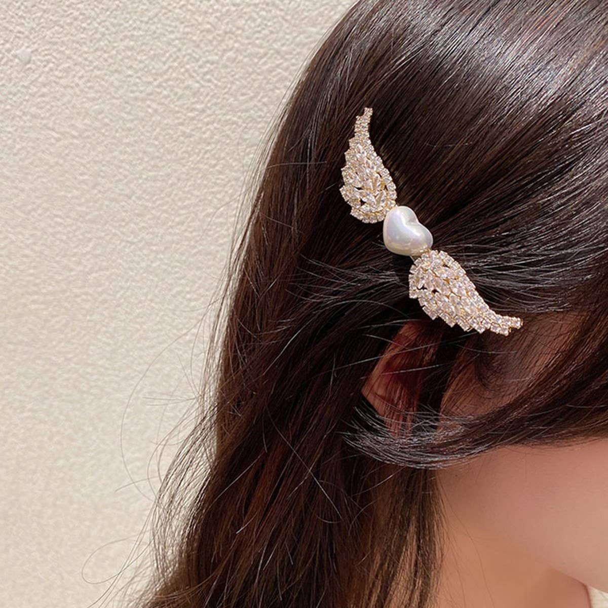 SWEET PEARL SIDE CLIP RHINESTONE BANGS CLIPHAIRPIN_CWAHA4697