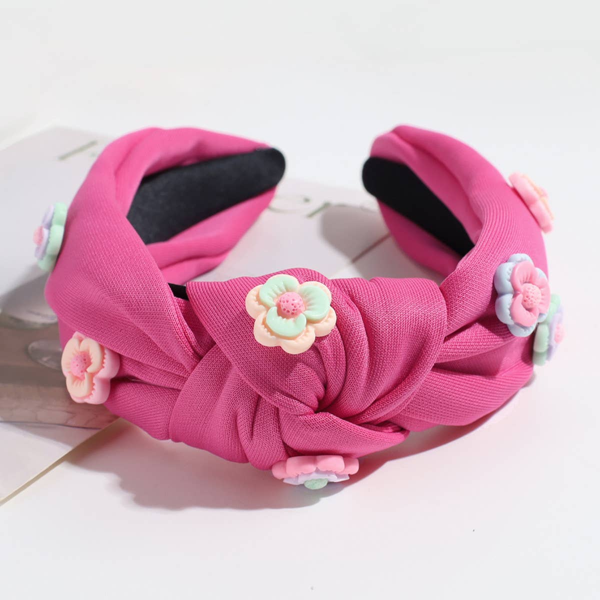 FRESH FLOWER WIDE KNOTTED HEADBAND_CWAHA2304