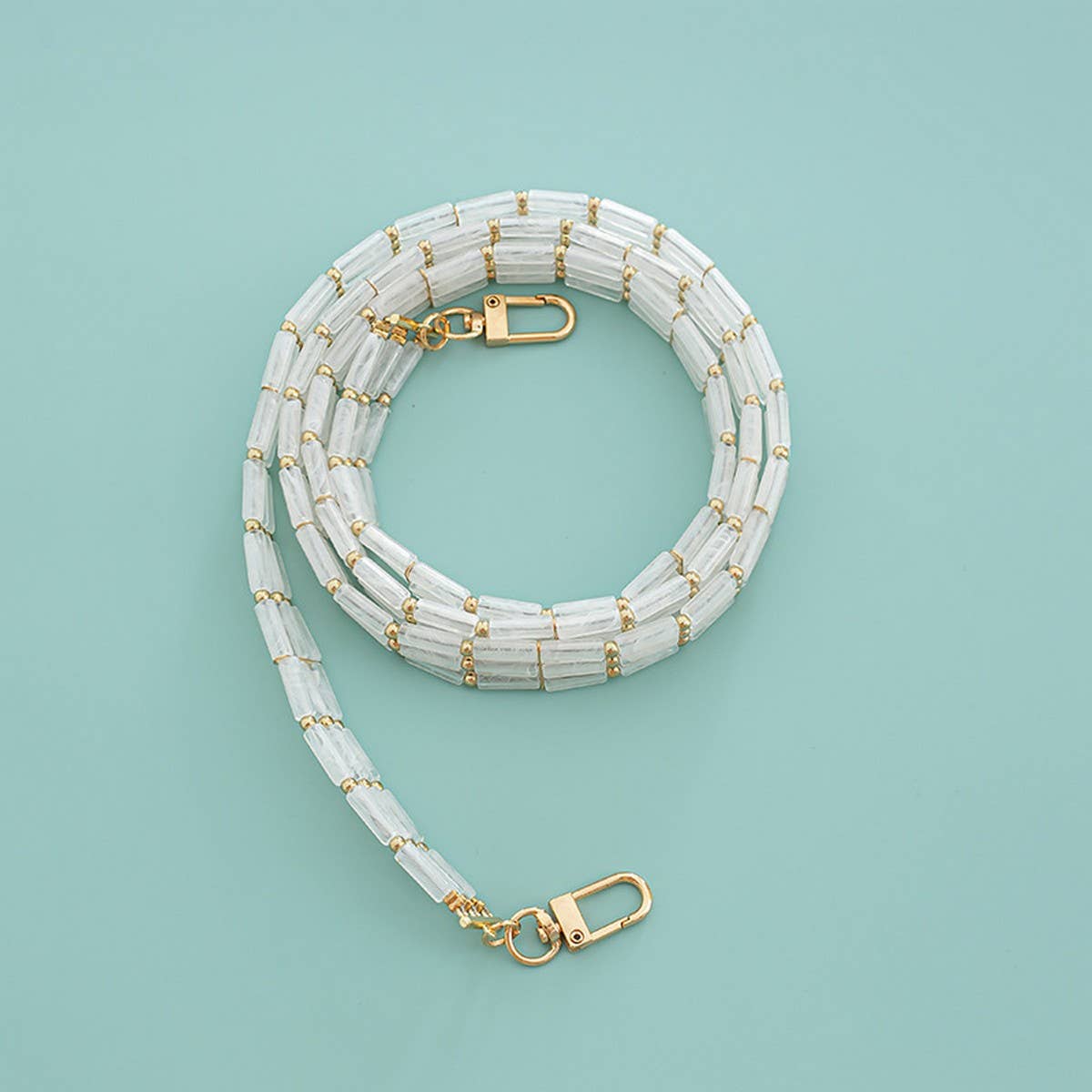 BAMBOO STYLE ACRYLIC LONG CROSSBODY HANDBAG STRAP_CWMM5118