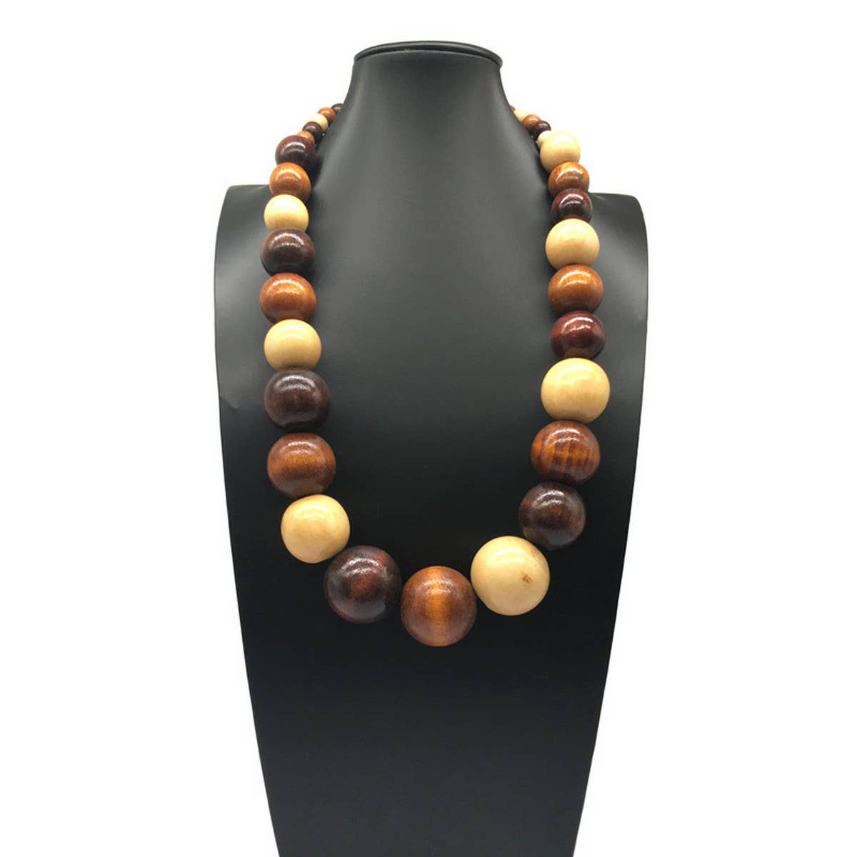 COLORFUL WOODEN BEADS HANDMADE BEADED NECKLACE_CWMM4740