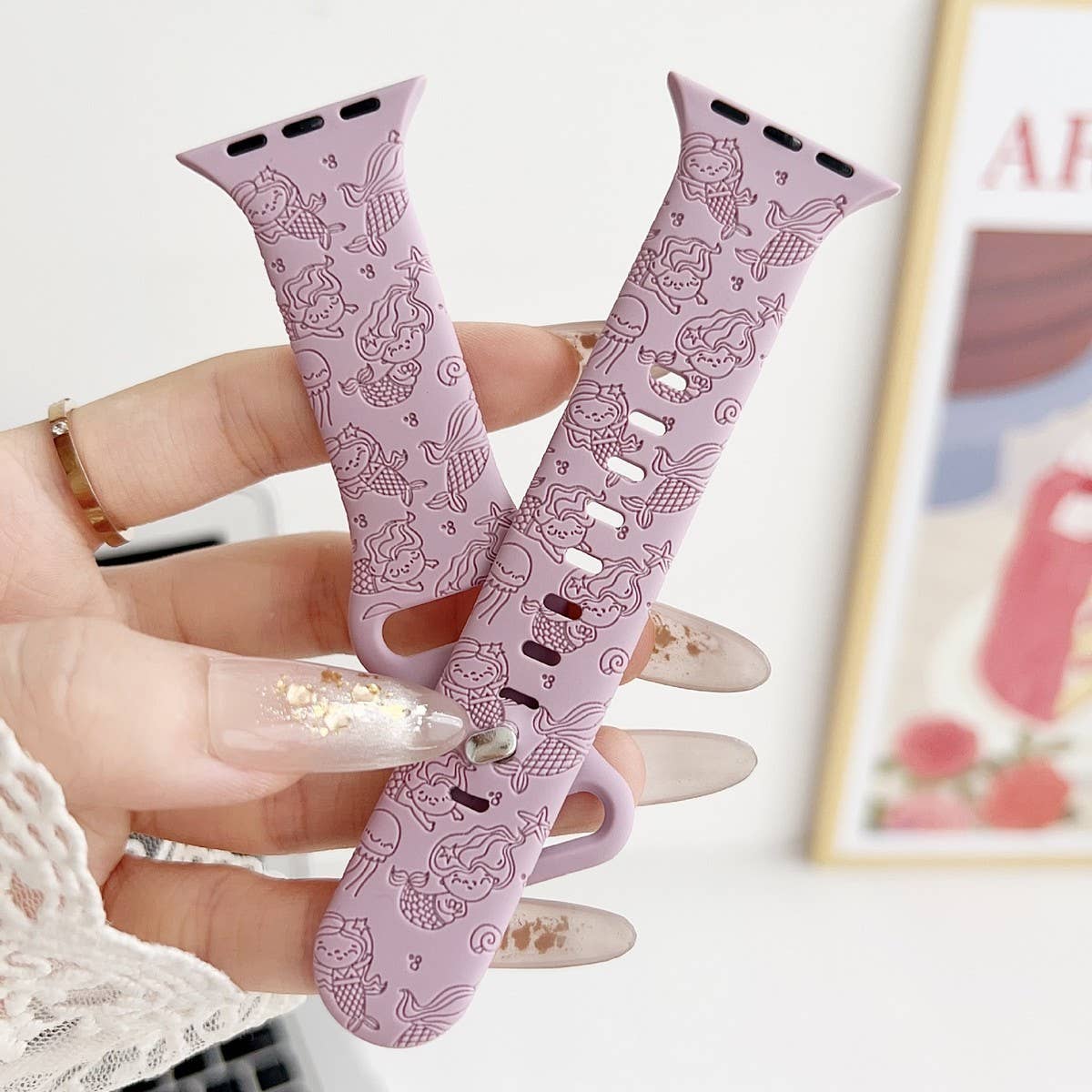 APPLE WATCH ULTRAS9S8 ENGRAVED SILICONE STRAP_CWWW0055