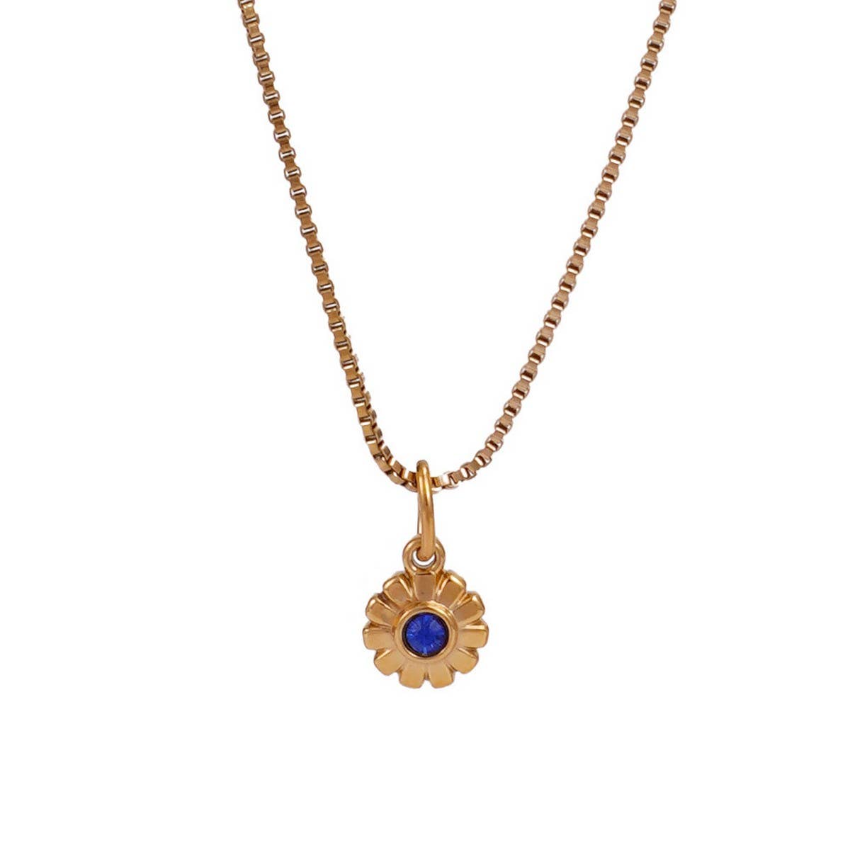 MINIMALIST STAINLESS STEEL MONTHLY STONE NECKLACE_CWMM8843