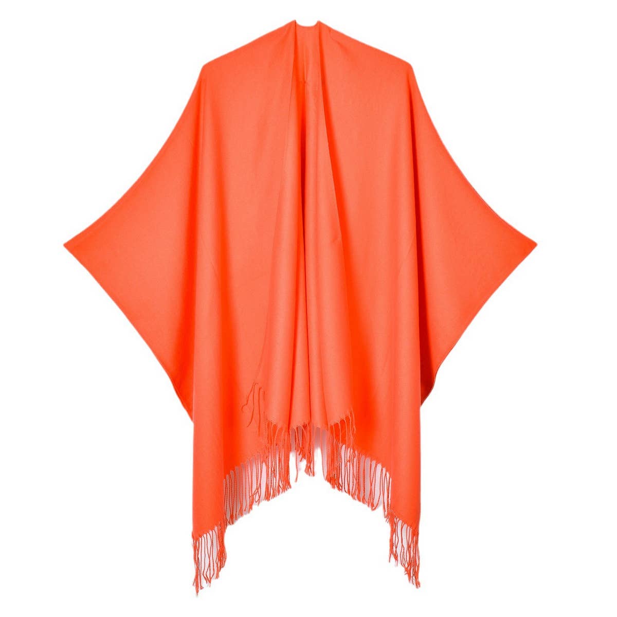 2024 NEW SOLID COLOR TASSEL SPLIT SHAWL_CWASC0962