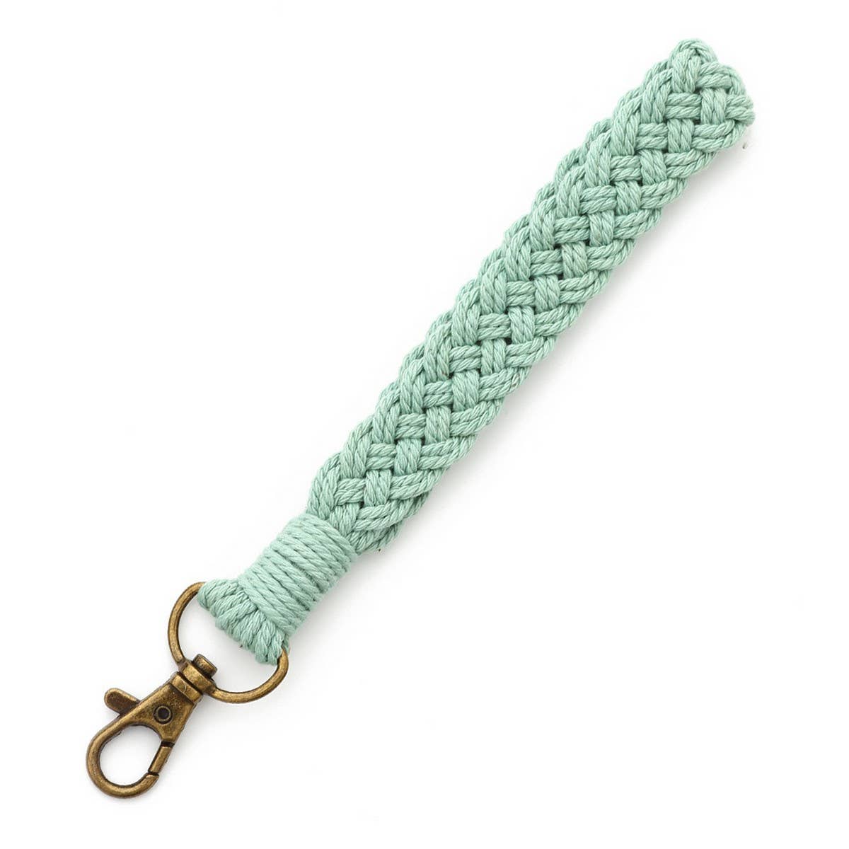 BOHO HANDMADE WOVEN STRIPE KEYCHAIN WRIST STRAP_CWAB5015