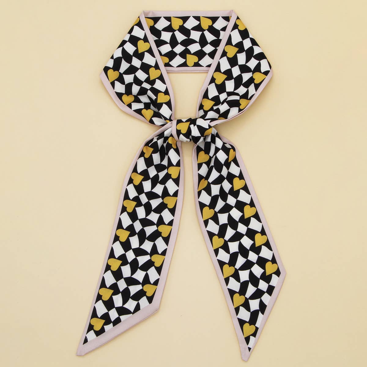 FLORAL LETTER SCARF HAIR TIE BAG RIBBON_CWASC0096