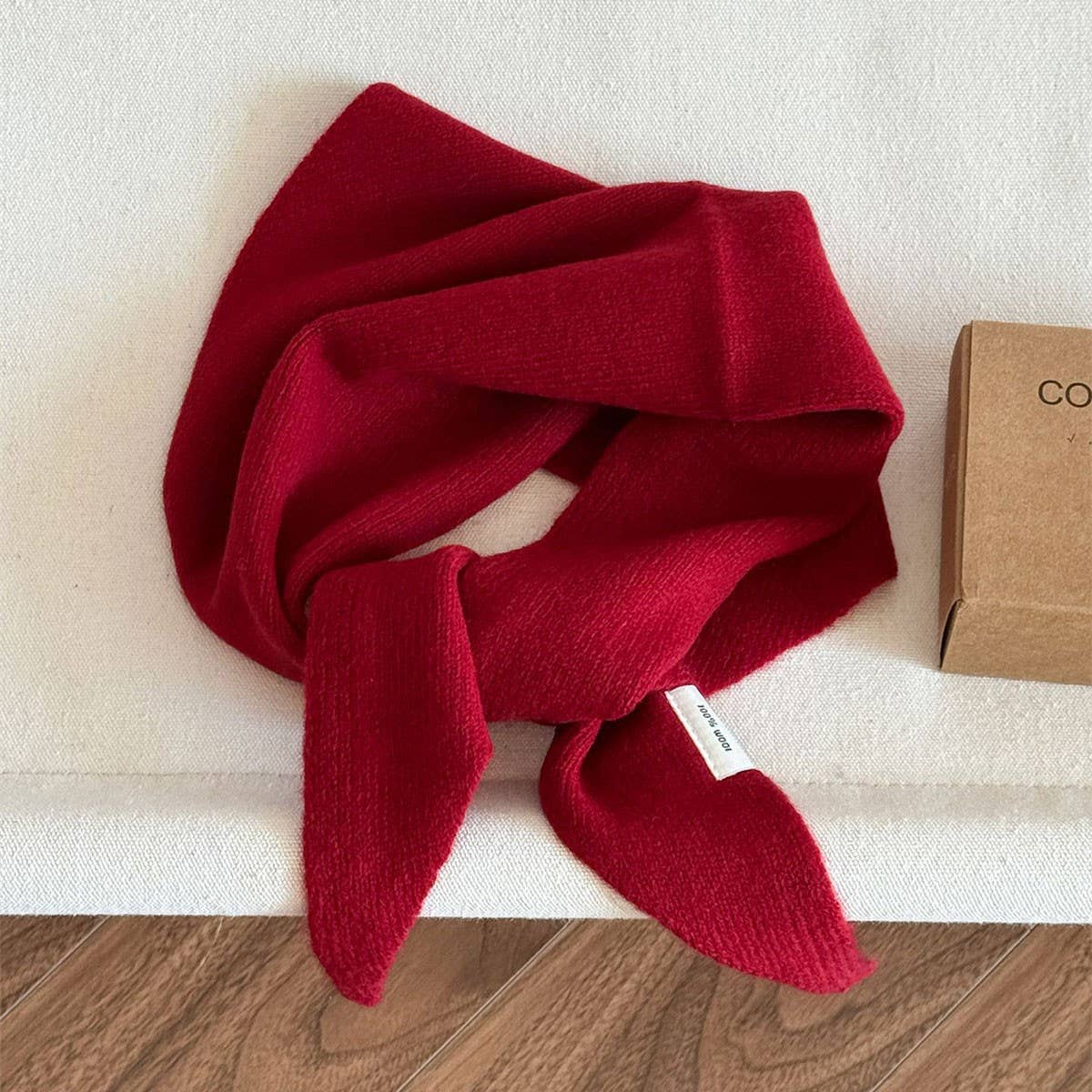 Pure Wool Knit Triangle Scarf Multi-Use_Cwov00279