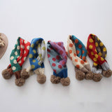 COLORFUL POLKA DOT KNITTED SCARF KIDS NECK SCARF_CWASC2099
