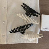 Rhinestone Hair Claw Simple Elegant Shark Clip_Cwaha07964