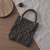 Woven Texture Knit Handbag For Women_Cuab00361