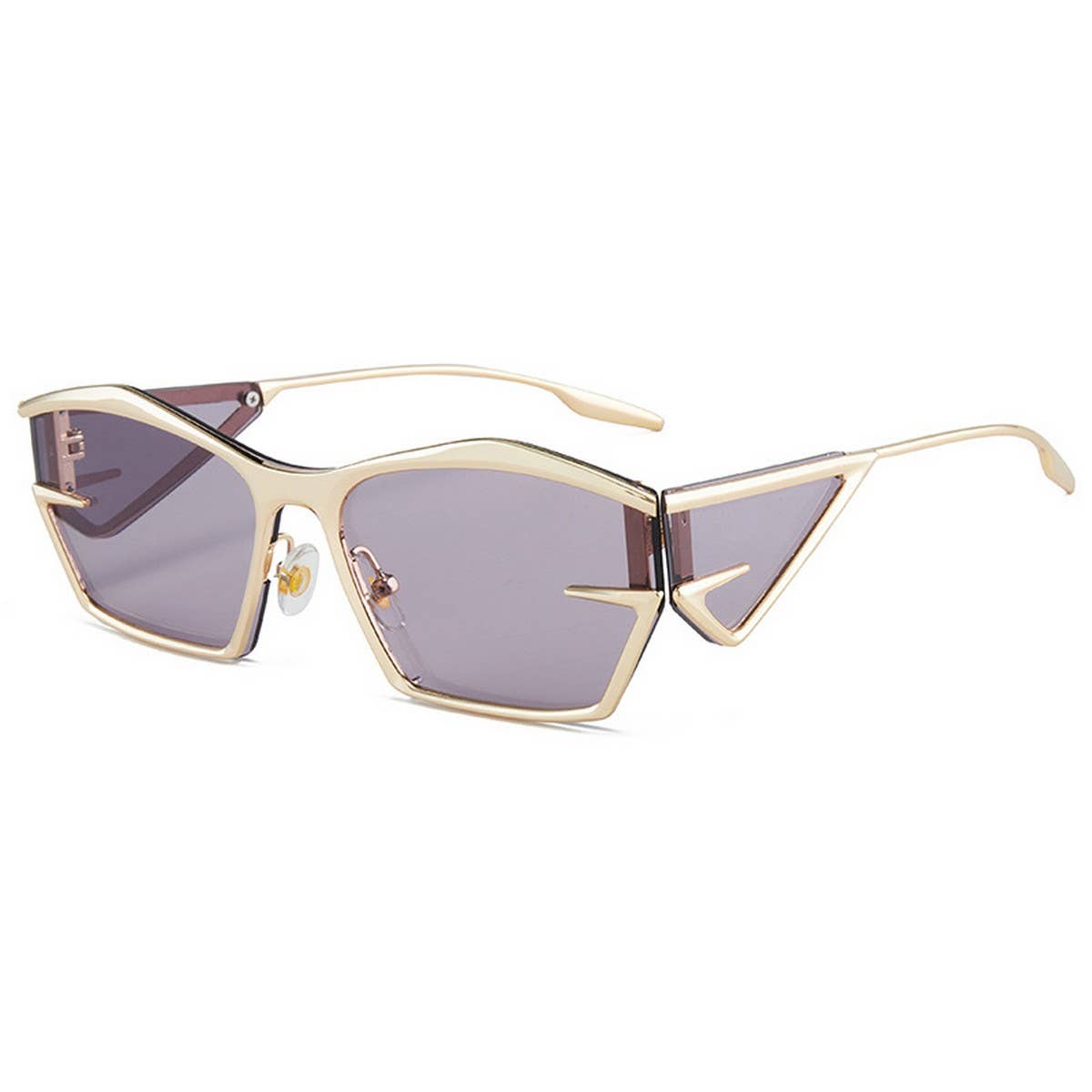 FUTURISTIC IRREGULAR METAL FASHION SUNGLASSES_CWASG1193