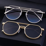 OVAL FRAME SUNGLASSES METALDOUBLE BRIDGESUNGLASSES_CWASG0560