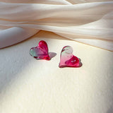 RETRO JELLY CONTRAST HEART EARRINGS_CWAJE2173