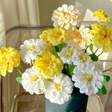FAUX LONG STEM MARIGOLD PEONY FLOWER FOR DECOR_CWMM6591
