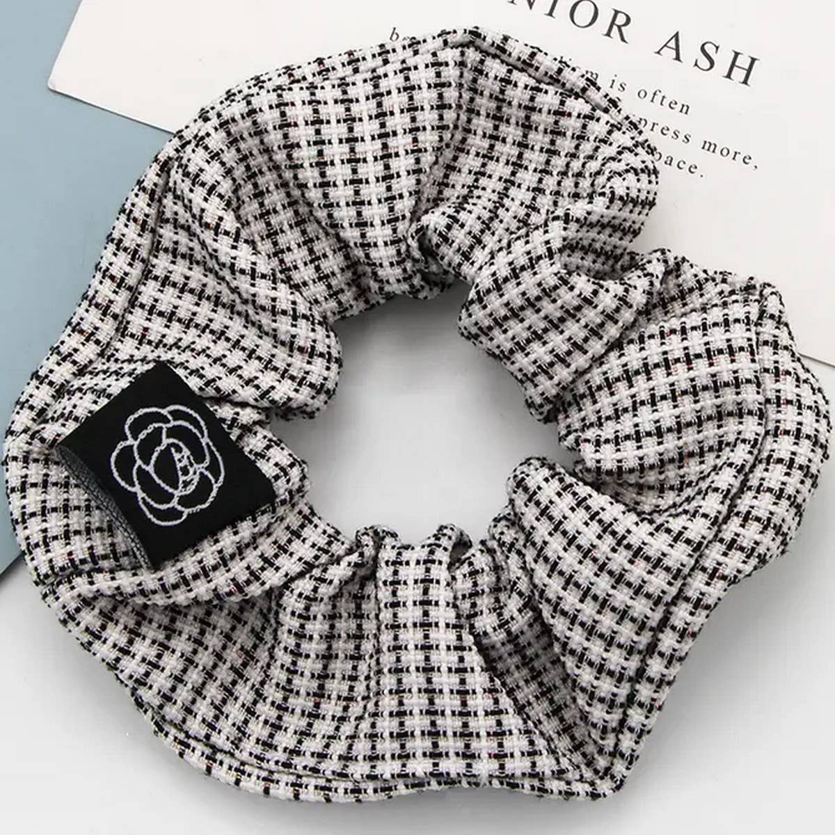 2PCS HAIR TIE PLAID PATTERN SCRUNCHIE_CWAHA0181