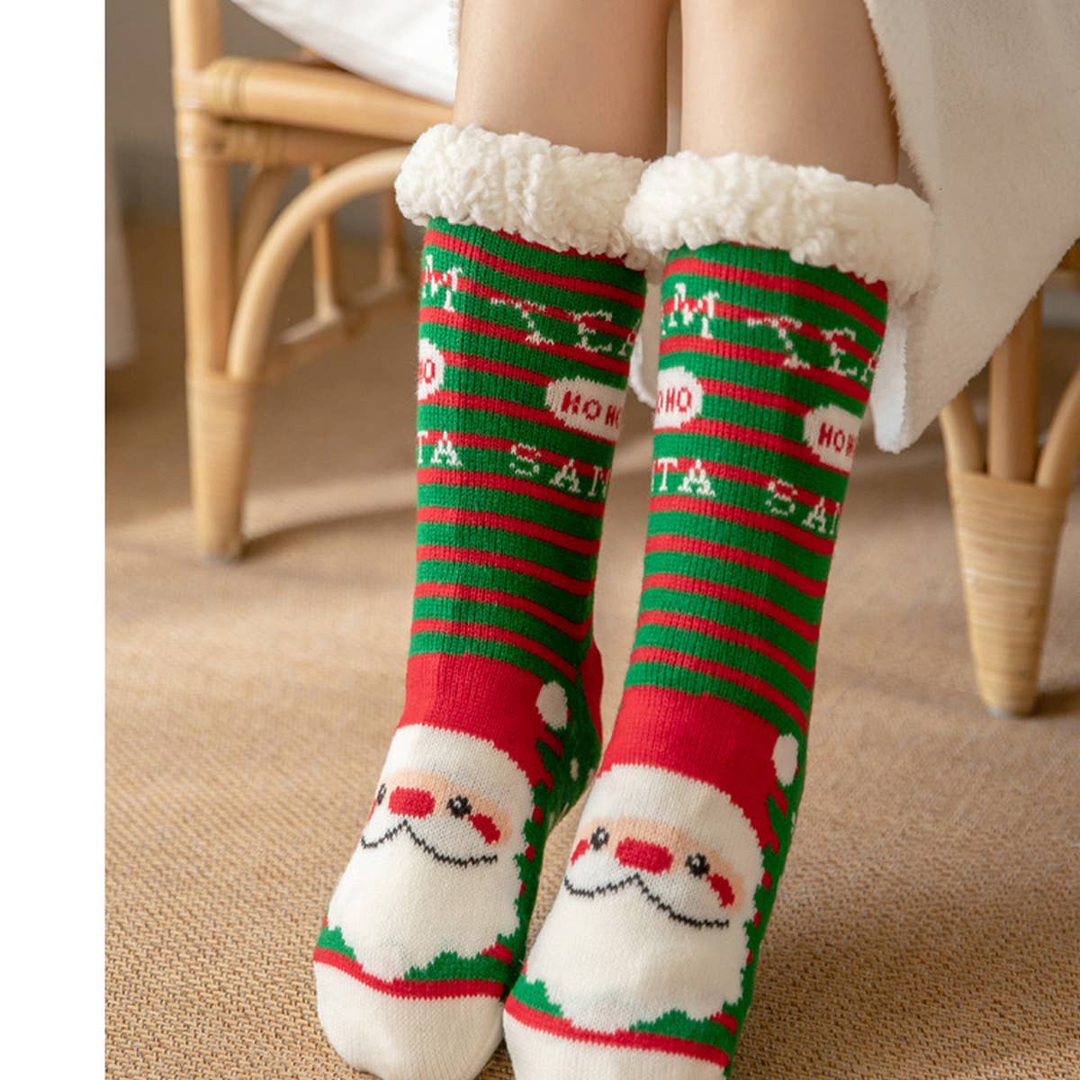SANTA FUZZY INDOOR SLIPPER SHOES_CWMS0729
