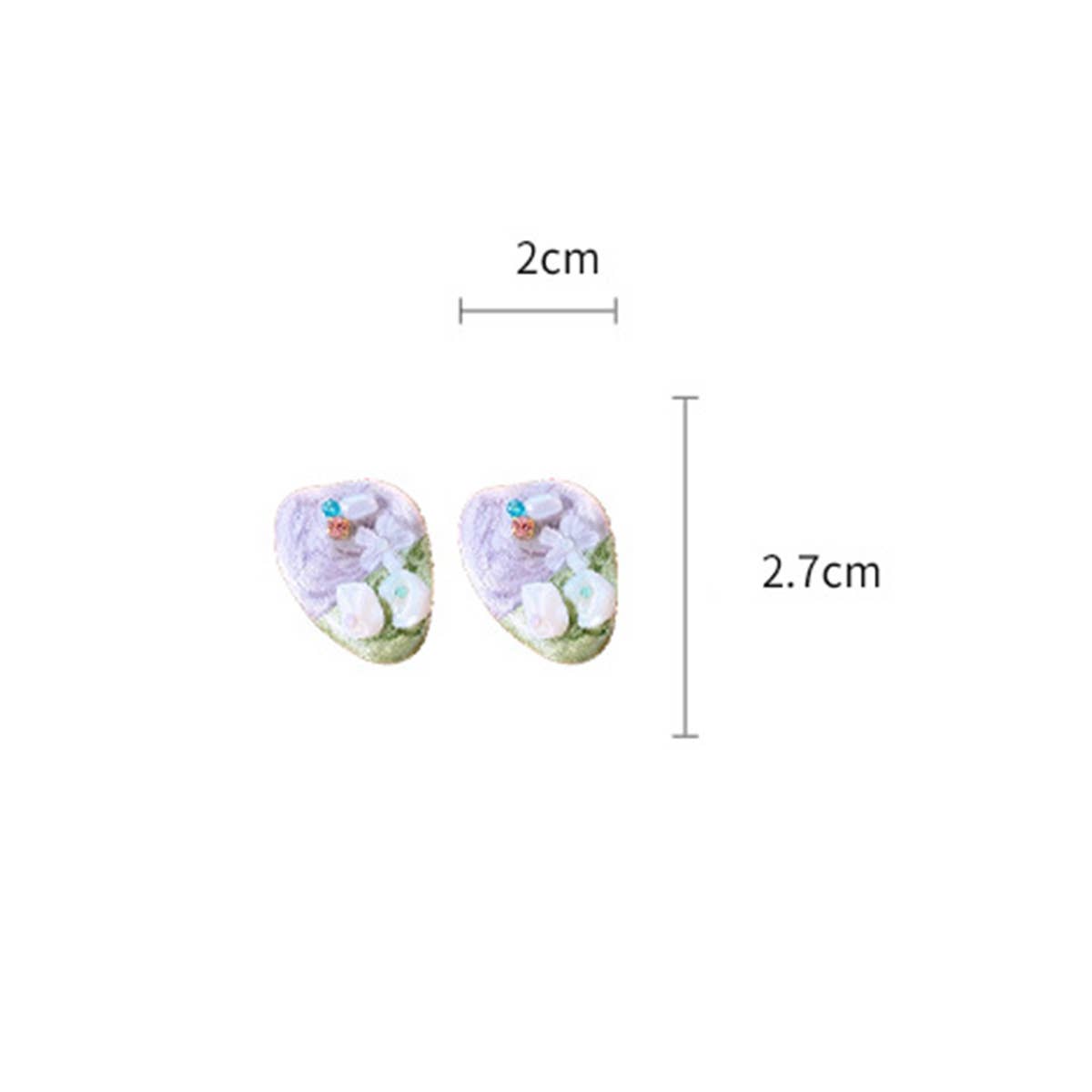 MONET GARDEN OIL PAINTING STYLE EARRINGS_CWAJE2325