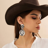 COWBOY STYLE HAT PENDANT EARRINGS_CWAJE1135
