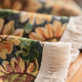 ROUND JACQUARD SUNFLOWER TABLECLOTH_CWMM0950