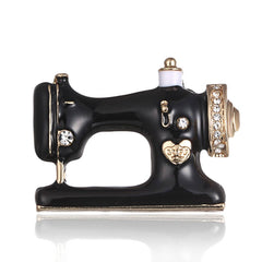 Cwaje2562_Creative Sewing Machine Oil Painting Brooch