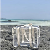 Transparent Beach Bag With Colorful Shoulder Straps_Cwab1923