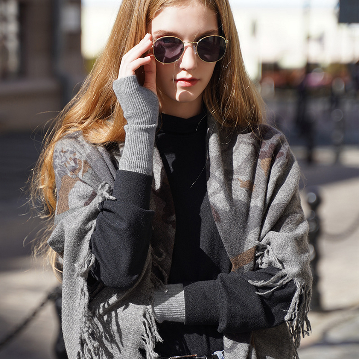 CASHMERE KNIT GLOVES HALF FINGER FOR STUDENTS_CWAG0528