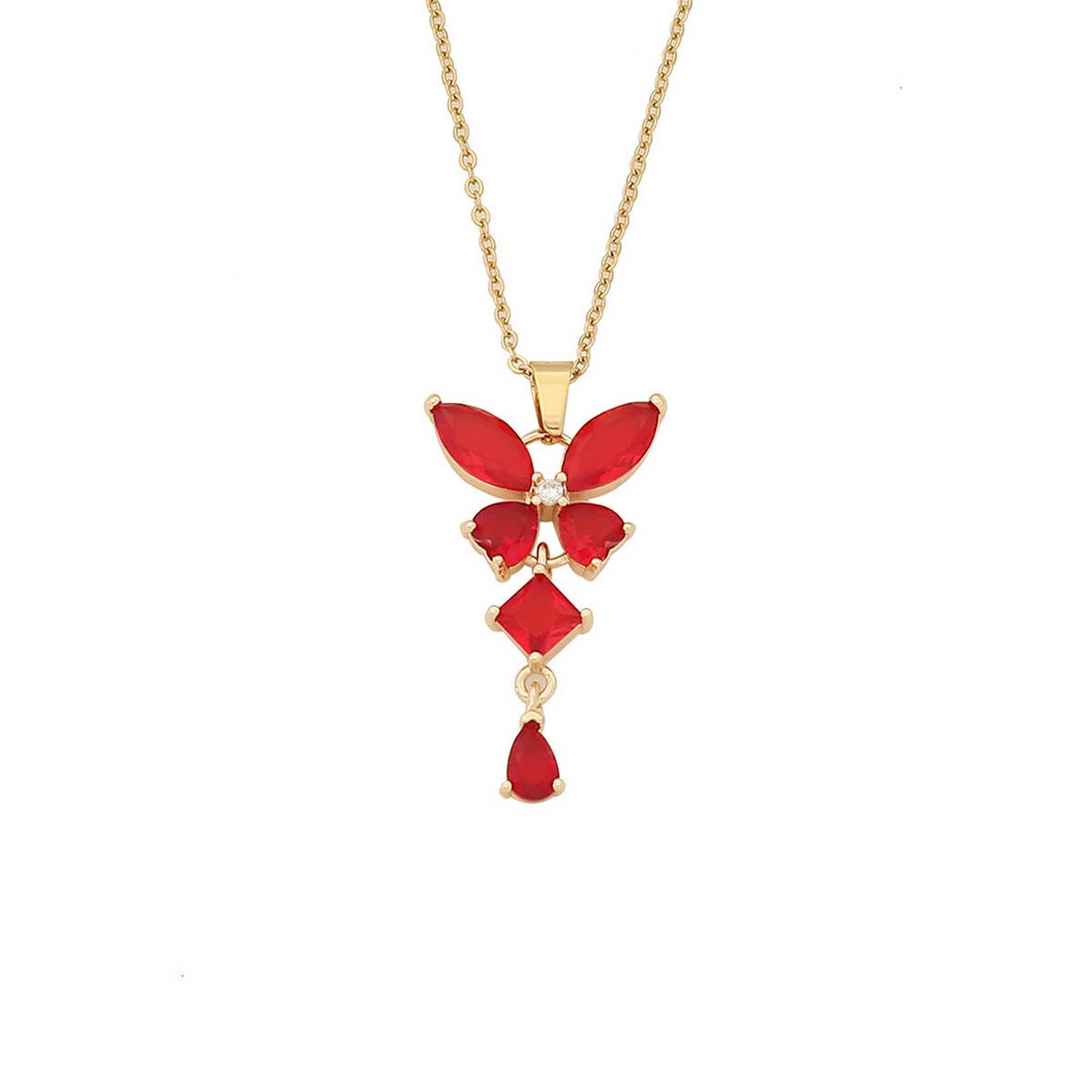 STYLISH BUTTERFLY TASSEL PENDANT NECKLACE_CWAHA0880