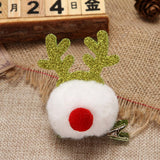 CHRISTMAS CARTOON FUR BALL ELK HAIRPIN HEADDRESS_CWAHA3419