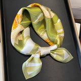 SILK SQUARE NECK SCARF FOR WOMEN 100 MULBERRY_CWASC0554