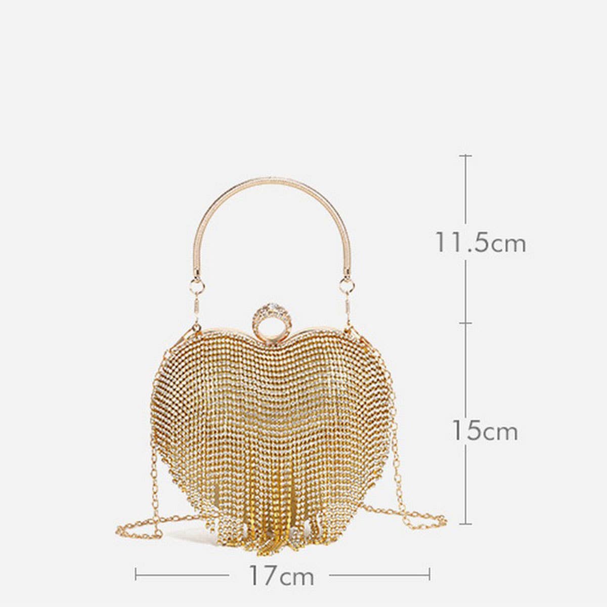 Heart-Shaped Top-Hand Rhinestone Evening Bag_Cwab3600