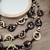 BOHEMIAN ETHNIC COCONUT SHELL NECKLACE_CWMM4853
