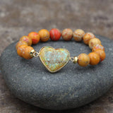 HEART 10MM BEADED BRACELETS WITH STRETCHY BANDS_CWAJE3937