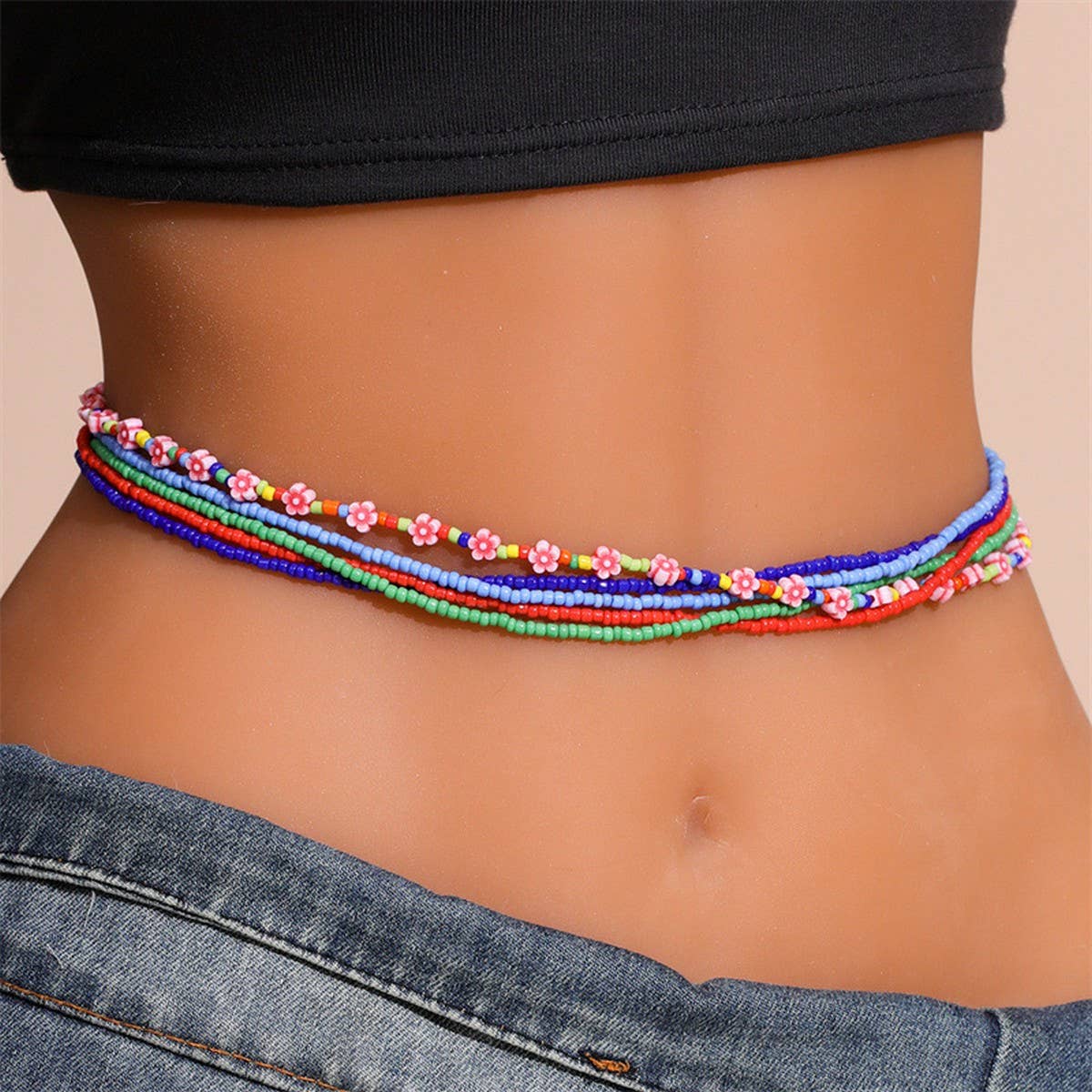 BEADED STRETCH WAIST CHAIN FOR BEACH BIKINI_CWAHA5671