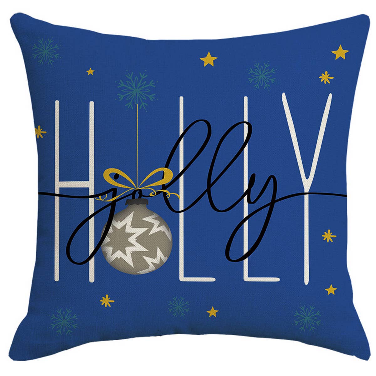 BLUE SNOWFLAKE CHRISTMAS PILLOWCASE_CWMM1398