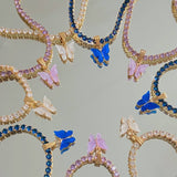 COLORFUL TITANIUM STEEL BUTTERFLY PENDANT NECKLACE_CWMM3888