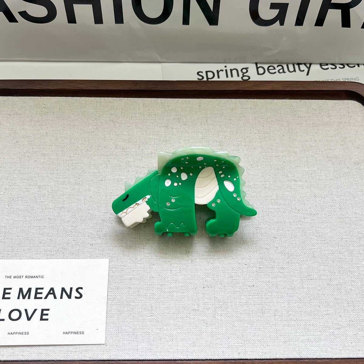 NEW CARTOON DINOSAUR HAIR CLIP STEGOSAURUS_CWAHA5724