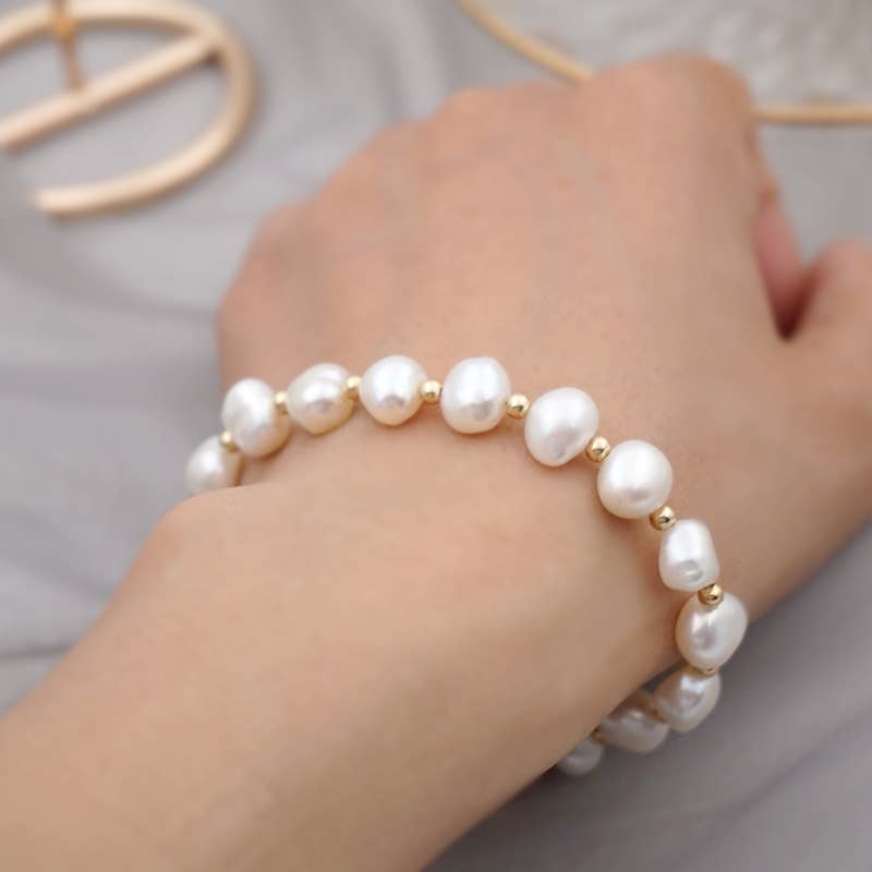 Baroque Freshwater Pearl Bracelet_Cwaje4516