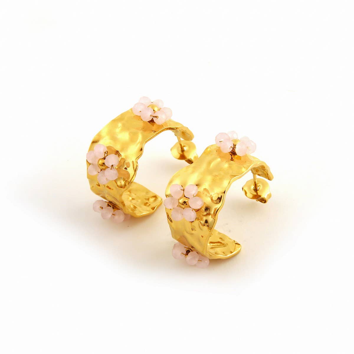 MINIMALIST FLORAL 18K STAINLESS STEEL EARRINGS_CWMM8896