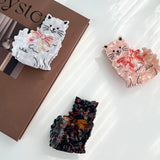 BOW CAT ACETATE HAIR CLAW CUTE SHARK CLIP FOR BUN_CWAHA5823