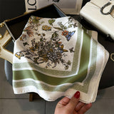 SILKY BUTTERFLY PRINT SCARF HAIR NECK ACCESSOR_CWASC1428