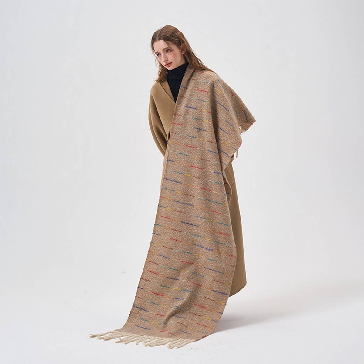 GRADIENT SOFT STRIPED SCARF FOR WINTER_CWASC2322