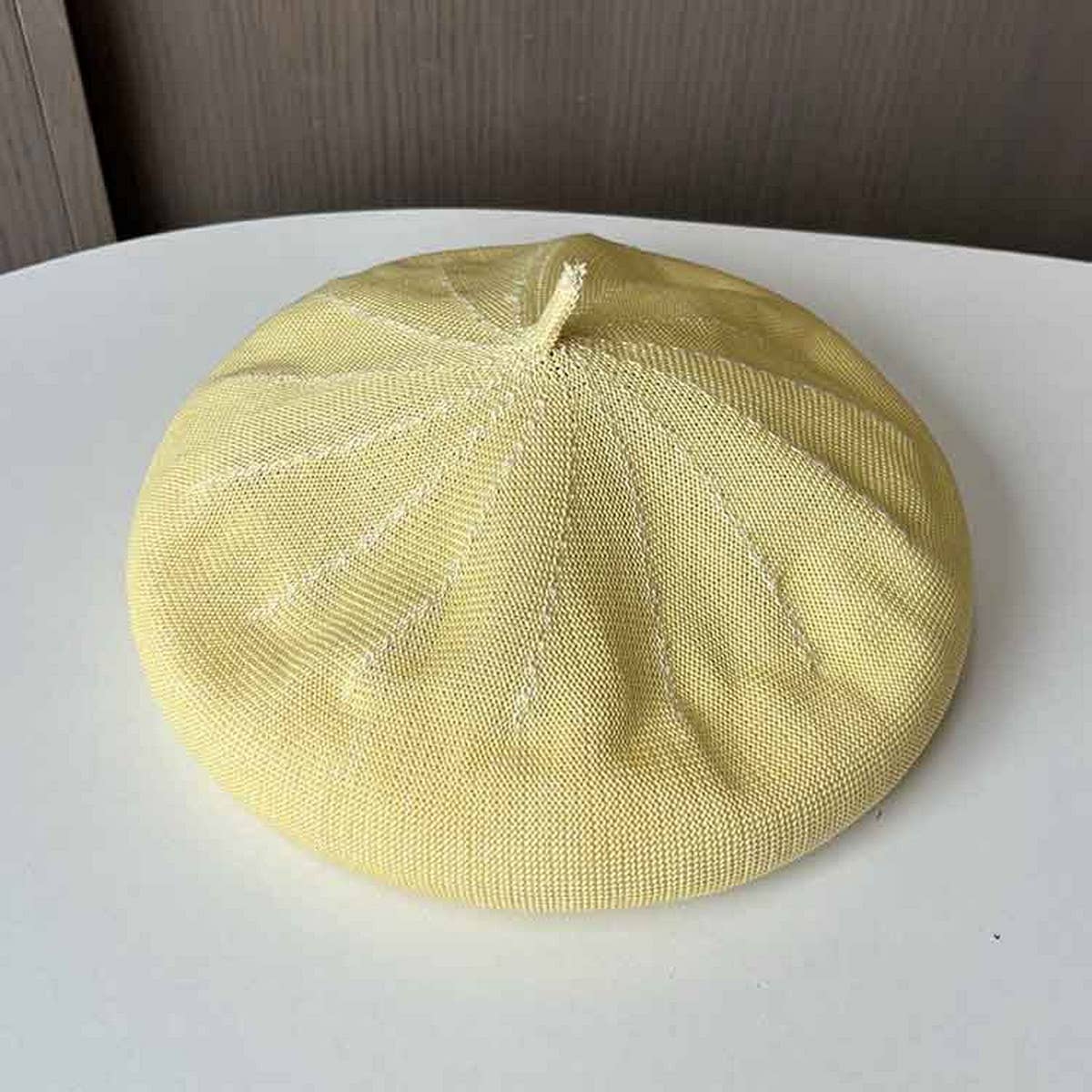 KNITTED ICE SILK BREATHABLE SOLID COLOR BERET_CWAB2901