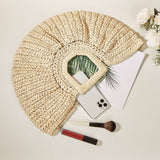 Women Portable Moon Woven Straw Bag_Cwab0812