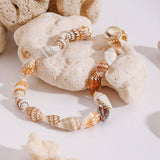 18K GOLD NATURAL SHELL ANKLET STAINLESS STEEL_CWAJE4854