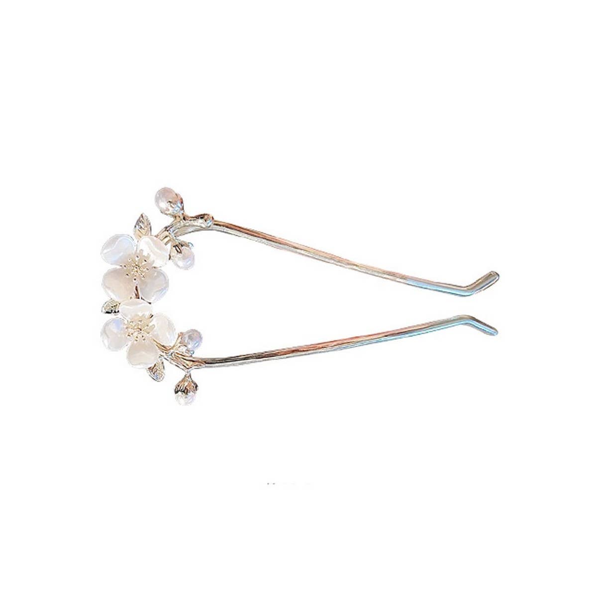 PEARL CAMELLIA HAIR INSERT COMB HAIRPIN_CWAHA4664